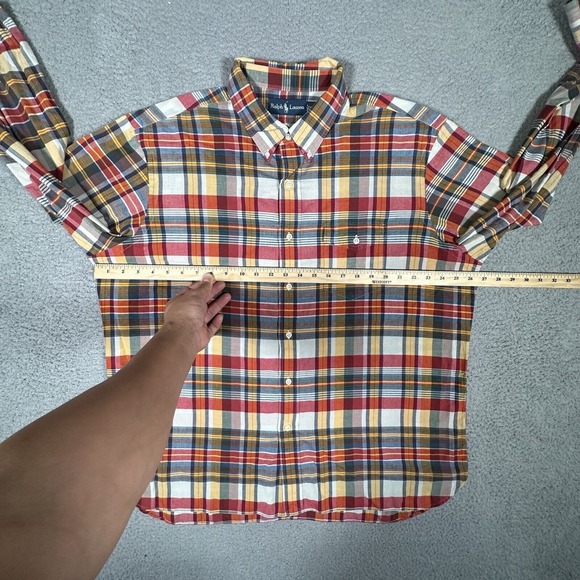 Ralph Lauren Shirt Mens XXL Plaid Casual Preppy Button Down Pocket Lightweight‎ - Picture 7 of 10
